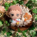 【大きめ】　【動物サロペット】「くまちゃん」ちびぐるみ　ぬいぐるみ用お洋服　ぬい服　ぬいぐるみ服　12センチサイズ