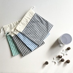 gingham check 巾着袋　【給食袋　コップ袋　入園　入学　】サイズオーダー可