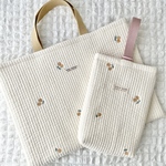 【hinapon29様専用】刺繍ヌビのレッスンバッグ&上履き入れ（送料込み）