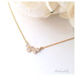 ＊再販6＊魅力的な輝き＊煌めくジルコニアのプチネックレス＊swarovski crystal pearl&zirconia bubble petit necklace