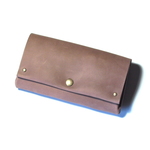 縫製のないふんわり長財布（牛革ヌバック/Light Brown）