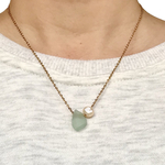Sea drops × perl チェーンネックレス　ゴールド