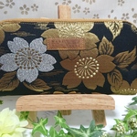 帯リメイク🌷花柄ラウンドファスナー長財布