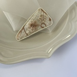 ［gold beige］peal embroidery hair pin 