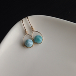 14kgf  ラリマー ピアス