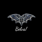ビーズ刺繍のブローチ　-コウモリbat-