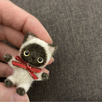 二足歩行　シャム猫ちゃん　ブラウン　モールアート　モールベア 