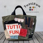 tuttifun＊TUTTIFUNロゴ入りカーキのバック
