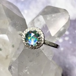 【水晶×レジン】暁の幻氷融晶『望視の指輪』森珠