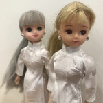リカちゃんアオザイ(白)