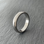 4mm 甲丸リング  シルバー ステンレスリング ピンキーリング ツヤリング 金属アレルギー対応