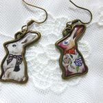 横向きウサギのピアス