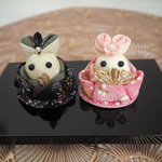 うさぎのおひなさま　つまみ細工