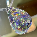 🌈多層リバーシブルダークパープルダイクロペンダント🌈