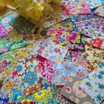 リバティラッピング布シール3×5cm 50種類　おまけつき
