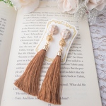 【UNICORN】Brown  tassel & Squareイヤリング ピアス