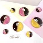 カラフルポップチョコレートピアス/金属アレルギー対応ピアス（FDAピアス）