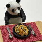 茄子とベーコンのパスタ(ミニチュアフード)