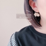 ✺2wayイヤーカフ✺ シャラシャラ花びら イヤーカフ イヤリング 【片耳用】