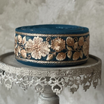 [実物のお色味と違う場合があります] インド刺繍リボン　花　インド刺繍　スパンコール　刺繍リボン　リボン　りぼん　※10月8日よりゆうパケットにて発送