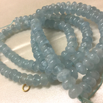 アクアマリンAA＋＋ ボタン 8×5mm  1連(約40cm)