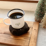 ふわふわワンコのドーナツコースター/焦茶