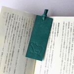 カピバラ レザーしおり　ターコイズ