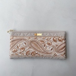 embroidery mulch pouch S /インド刺繍リボンのマルチポーチ