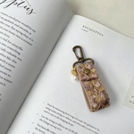 embroidery key charm E /刺繍リボンのキーチャーム  