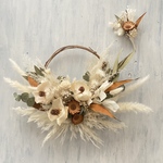 puru11さまの専用ページです。ウエディングリースブーケ&ブートニア&ヘアアクセサリー💐white and goldボタニカル🌿
