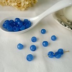 【80個】【10mm 】【ブルー】鈴丸　ビーズ　 キャンディーカラー　ドロップ　アクセサリパーツ ハンドメイド　DIY　AB003-5