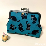 ねこ紳士のがま口ポーチ　カードケース　ポーチ