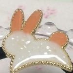 うさぎのヘアゴム      オレンジ       送料無料💕