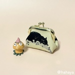 ピアノとねこの豆がま口2　ミニがま口　小銭入れ　がま口