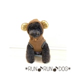 犬服　セミオーダー☆ メルトンフリース　くま耳　ベスト　☆ クマ耳　フリース　ボア