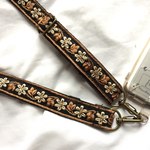 ショルダーストラップ インド刺繍 リボン スマホストラップ ショルダースマホストラップ ブラック