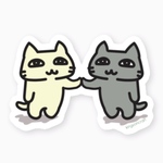 ハイタッチにゃんこのステッカー