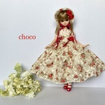 リカちゃん服　ブライス服　薔薇をまとってフランス人形気分🇫🇷🌹