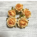 造花　アーティフィシャルフラワー　セット　花材　フラワーパーツ　ハンドメイド　まとめ売り　シルクフラワー　アートフラワー　バラ　薔薇　オレンジ