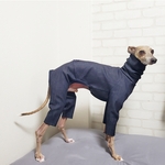 【送料料】デニムストレッチ ロンパース イタグレ服 