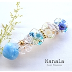 本物のお花のバレッタ　レジン　ヘアアクセサリ―