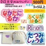 文字ワッペン　刺繍アイロンお名前ワッペン　おなまえワッペン　入園準備　2023入園入学保育園