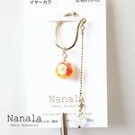 本物のお花のイヤーフック　レジンアクセサリ―