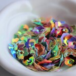 スパンコール　花カップ　約7mm　オーロラ混色　6g (SFC07AMXZZ00)
