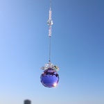 【S様オーダー品】キラキラクリスタルのパープルサンキャッチャー