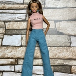 Barbie//バービー コーデュロイサイドポケットワイドパンツ