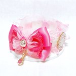 【♔𝒫𝓇𝒾𝓃𝒸ℯ&𝒫𝓇𝒾𝓃𝒸ℯ𝓈𝓈♔】リトルフラワー柄💗ローズピンク《首輪》