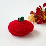 再販　🍎林檎のベレー帽🍎　猫　ペット　帽子
