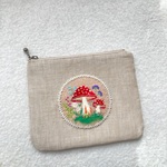 【再販×2】リネンと野の花刺繍のポーチ