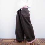 Furusuワイドパンツ（木綿 焦茶）【受注生産対応】